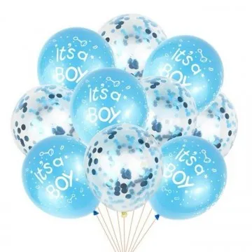 Erkek Bebek 10 lu Helyum Balon
