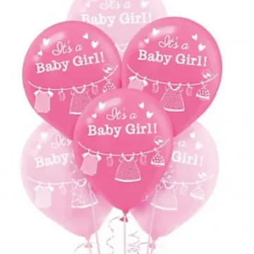 Kız Bebek 6Lı Helyum Balon (Ek Ürün Olarak Satılır)
