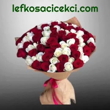 101 Karışık Renk Gül Buketi