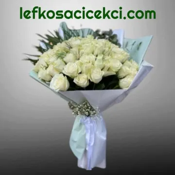 33 Beyaz Gül Buketi